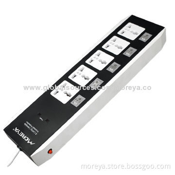 Power Strip of Universal Standard, with 5 Individual Socket Outlet Switches, Overload ProtectionNew